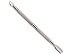 Empujador De Cutículas Metálico De Doble Cara Para Manicura Y Pedicura, Acero Inoxidable, Borde Curvo.