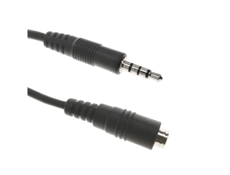 Adaptador de Auriculares y Micrófono BEMATIK minijack de 4 pinos tipo macho para Hembra de 10m