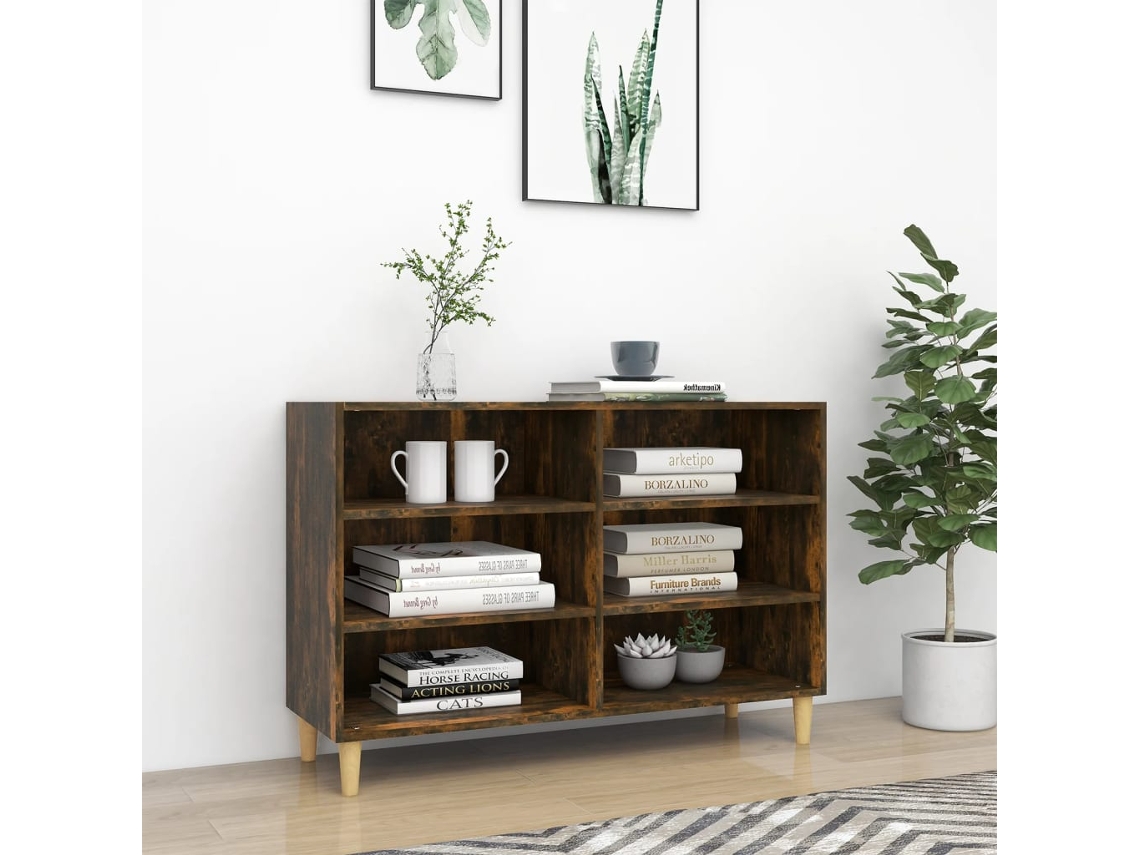 Lovely Home Aparador 103,5X35X70 Cm Derivados de Madera Roble Ahumado