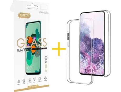 Carcasa + Protector de Pantalla para Samsung Galaxy S22 Plus 5G ACCETEL Transparente Claro