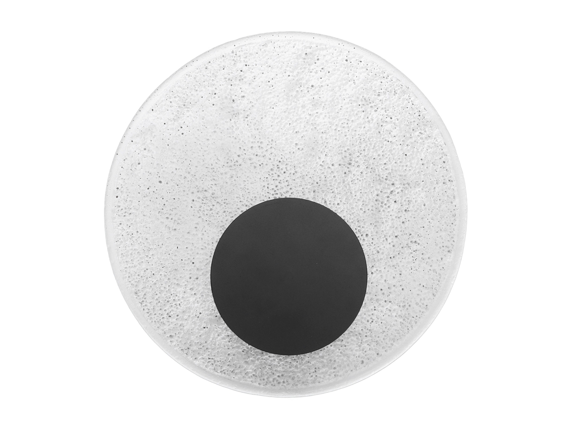 Lámpara De Pared Moderna Led Resina Redonda Con Forma Luna Eclipse, Iluminación Cálida Que Cuida La
