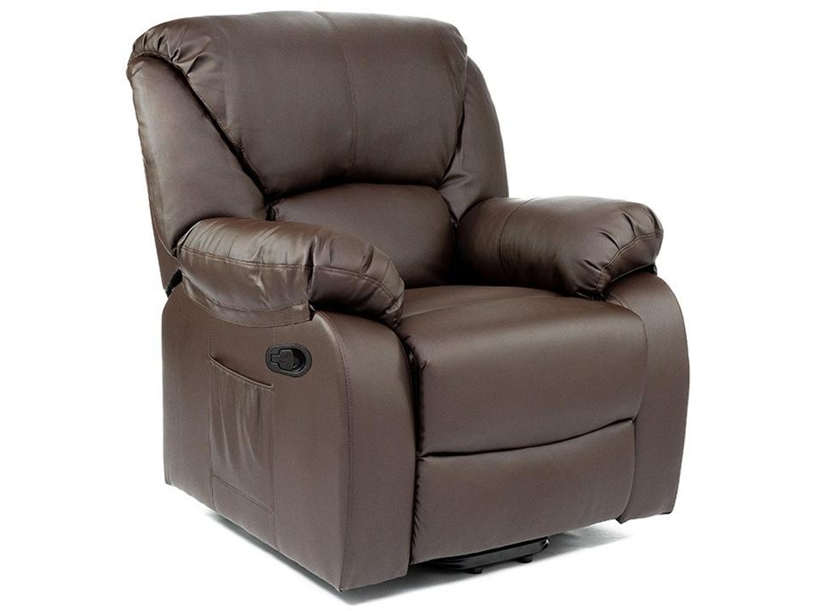 Sillón de Masaje ECODE ECO-8590 (Marrón - Cuero Sintético - 90x93x103 cm)