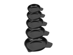 Juego de 5 bandejas de plástico resistentes para básculas, ideales para pesar joyas y otros artículos. Gokoco