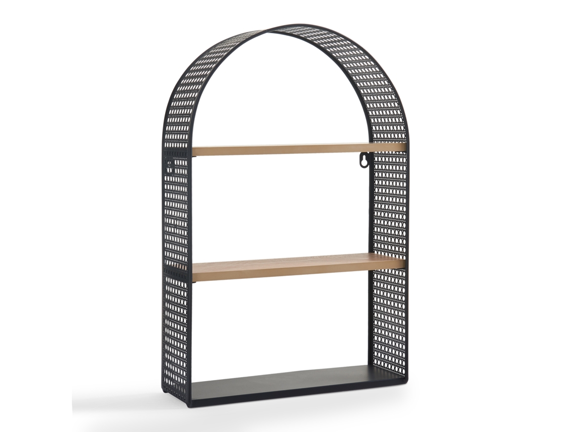 Jäller - Mueble de pared metálico de 3 estantes, 53 x 35 x 14 cm, color negro [EN.CASA]
