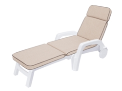 Cojín para tumbona de jardín o playa, cojín para muebles de jardín - 178x47x5 cm - Beige SALES CORE
