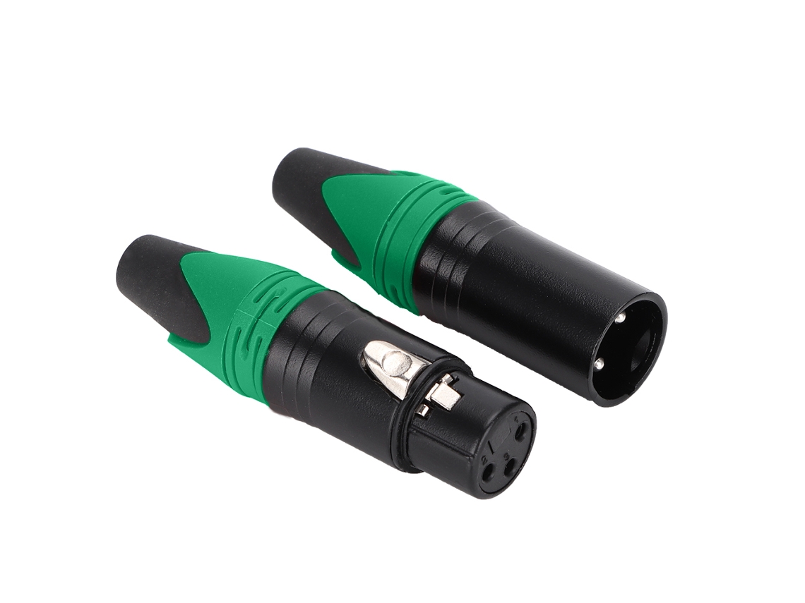 Conector de cable de audio XLR plateado para soldar (DIY)