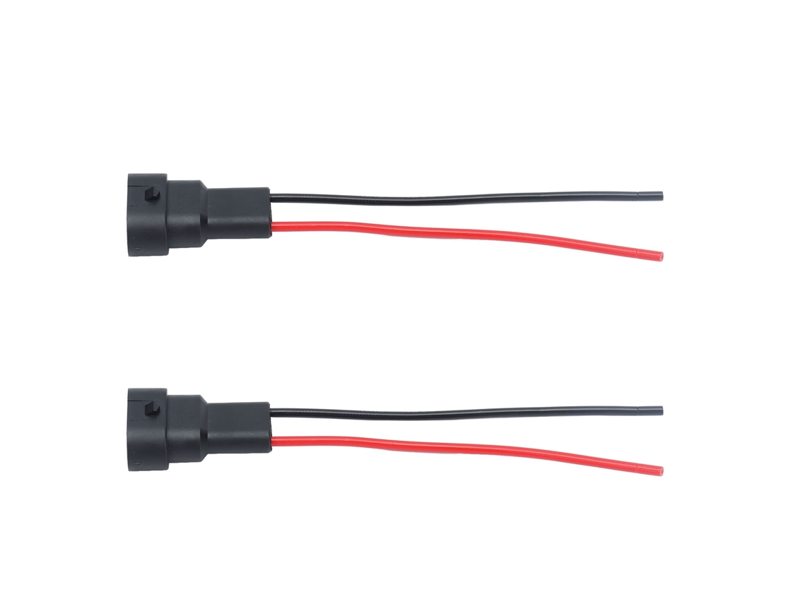 Omni-2 Piezas Cable Conector Hembra Adaptador Bombilla Cobre Cableado 12v Para Faros Led Niebla