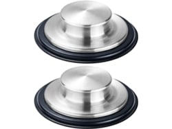 Rebe-2 Tapones De Fregadero De Cocina De Acero Inoxidable Con Borde Ancho, Diámetro 3.35"