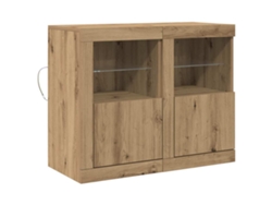 Maison Exclusive - Aparador Led 2 Pcs Roble Artesanal 41 X 37 X 67 Cm