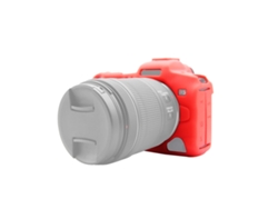 Capa Protetora De Silicone Suave Para Canon Eos R5 Vermelho