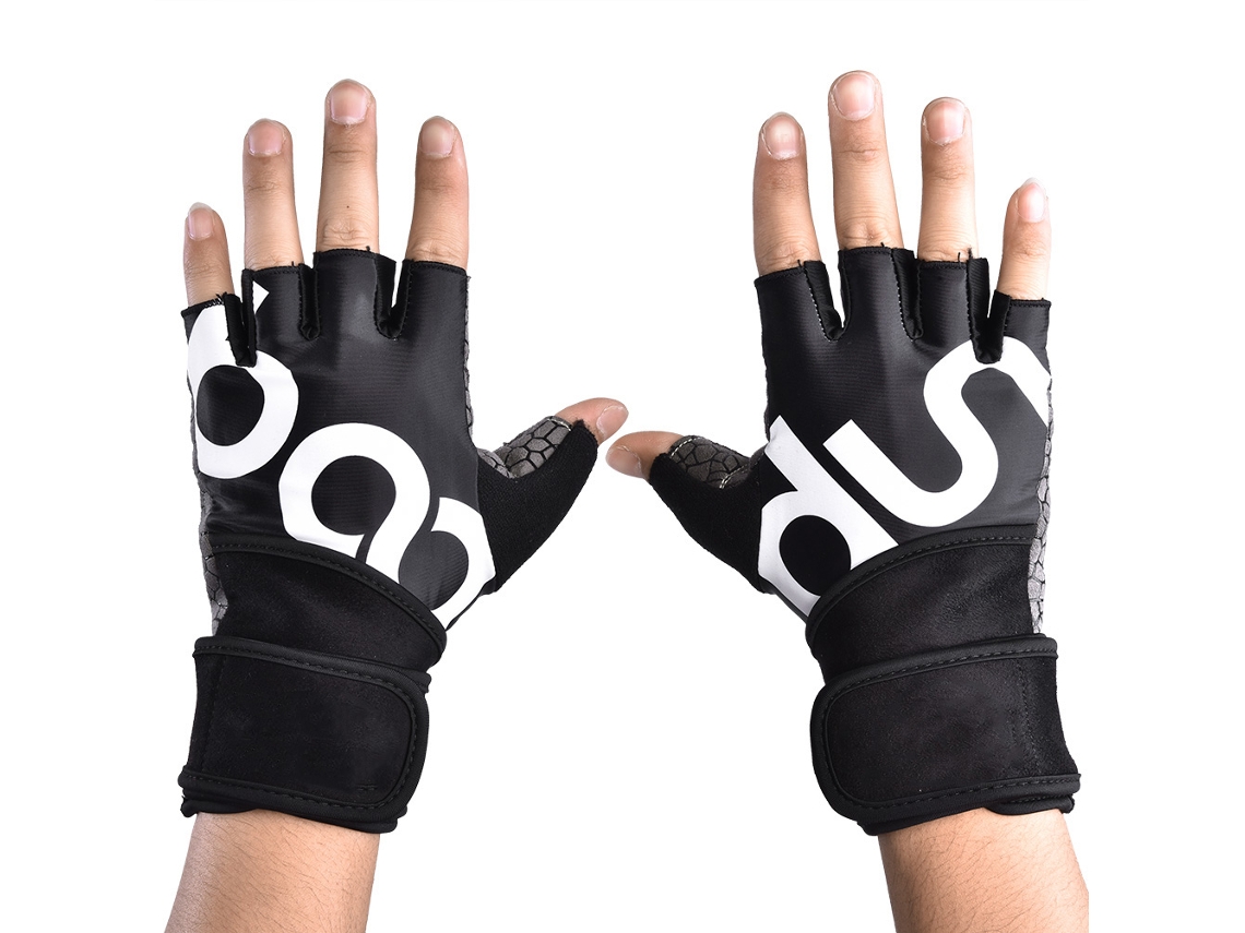 Guantes de medio dedo Boodun para adultos unisex, gimnasio y deportes, levantamiento de pesas y fitness Eioororriy (m)