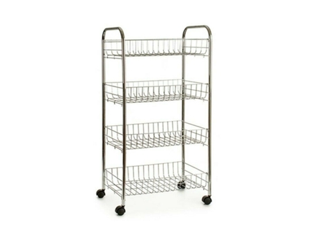 Carrito Verdulero De Metal Cocina De 4 Alturas Con Ruedas Para Frutas MSV
