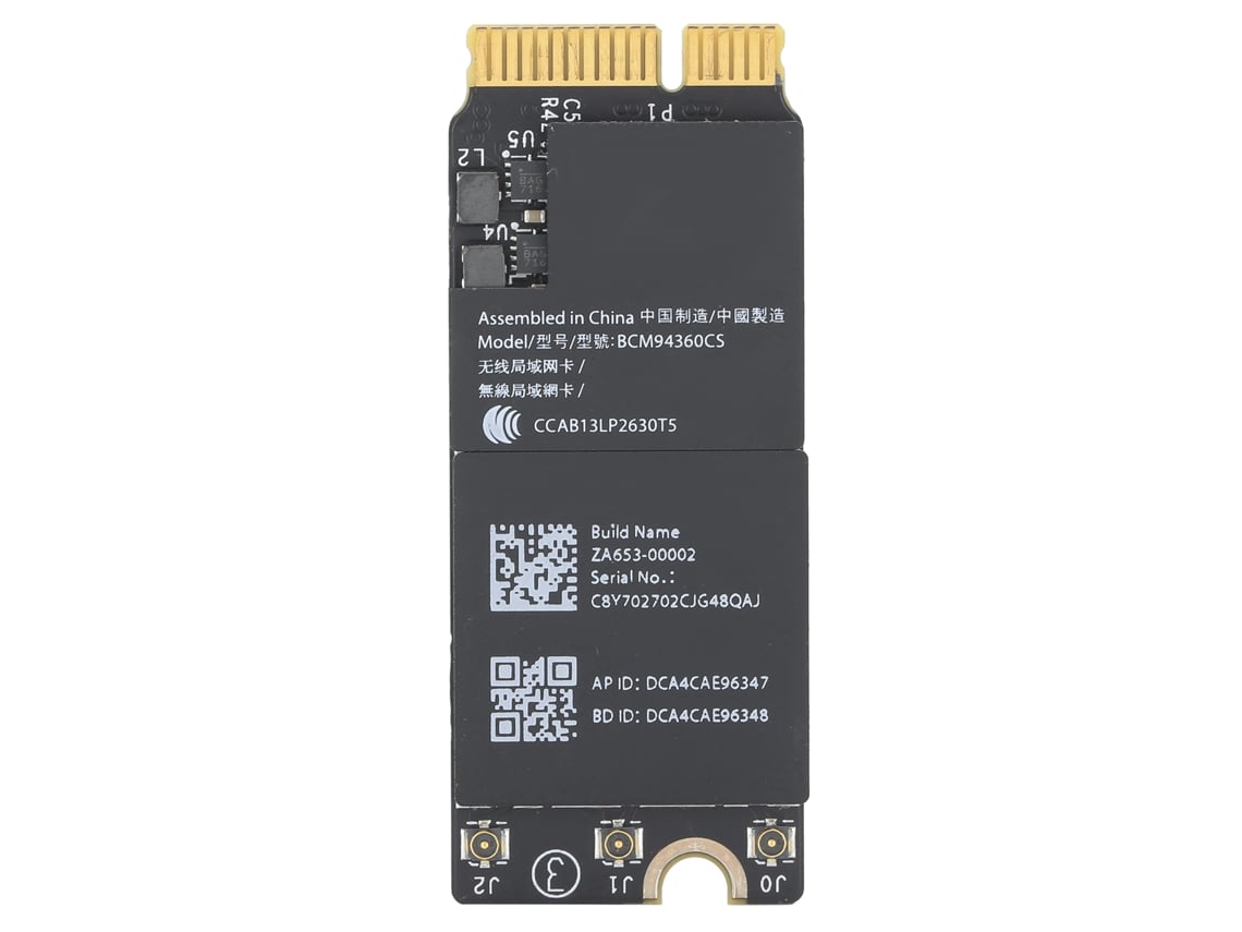 Placa De Rede Sem Fio Gigabit Bluetooth 4.0 Para Os X Notebook Pro A1425 A1502 A1398 Bcm94360cs
