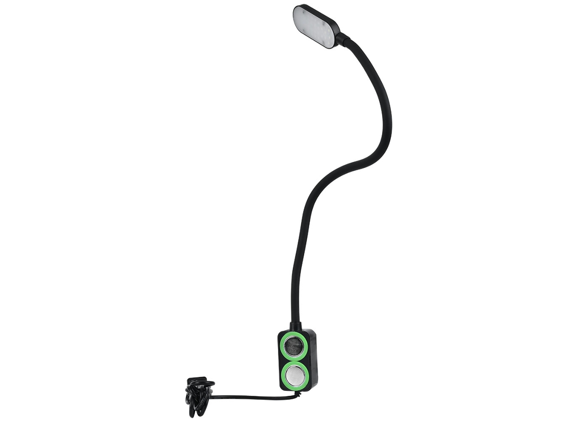 TRUYUETY Lámpara flexible para máquina de coser, ajuste táctil en 3 niveles, 100~240V (negra, enchufe CN)