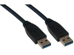 Cable USB MCL USB A/USB A 2 m Macho/Macho Negro