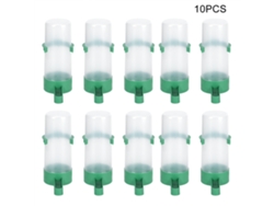 10 Dispensadores Automáticos De Agua Y Alimento Para Aves De Corral Y Ganado Con Cuenco Y Tapa De Plástico.