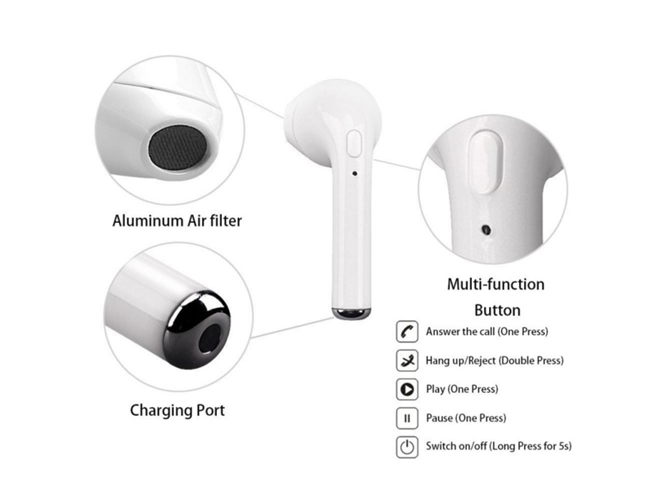 Auriculares Bluetooth True Wireless KLACK I7 MINI TWS Auriculares Bluetooth True Wireless KLACK I7 MINI TWS