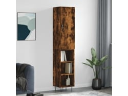 Aparador De Madera Contrachapada Roble Ahumado 34,5x34x180 Cm