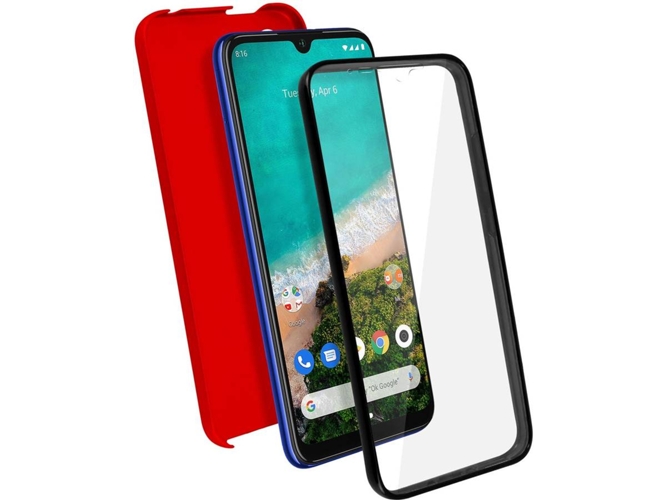 Carcasa 360º Xiaomi Mi A3 AVIZAR TPGLASS-RD-MIA3 Rojo