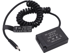 Adaptador de batería ficticia E17, fuente de alimentación externa para cámaras digitales M3 y M6, cable de 3590 cm. SFUSHOS