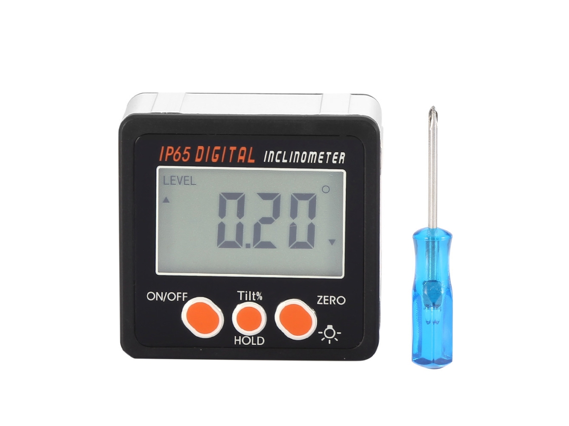 Nível Digital Ip65 À Prova D'água Caixa De Ângulo Medidor De Inclinação Lcd Preto