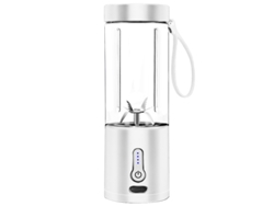 (Blanco) Mini exprimidor eléctrico portátil, multifuncional, de acero inoxidable para la cocina