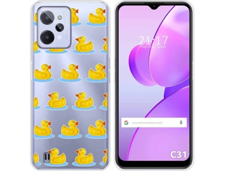 Carcasa para Realme C31 TUMUNDOSMARTPHONE Dibujos Transparente Pato Multicolor