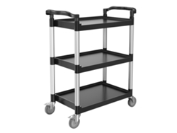 Carro De Servicio Succebuy 880 X 410 X 990 Mm, 3 Niveles Con Ruedas, Capacidad 136 Kg