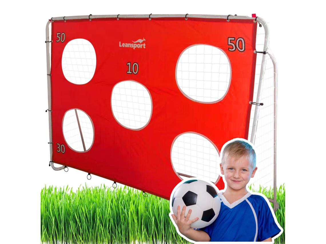 Portería de entrenamiento de fútbol con tapete rojo 213x152x75cm B.active