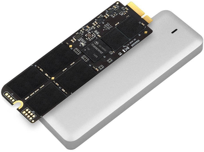 Disco SSD Externo TRANSCEND JetDrive 725 (240 GB - USB 3.1 - 570 MB/s)