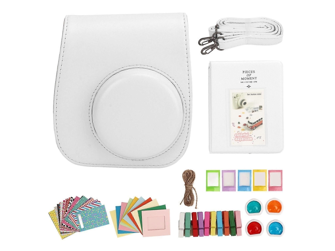 Funda protectora de PU para cámara instantánea Fujifilm Instax Mini 12 con álbum y filtros de color. TAISHENGDA