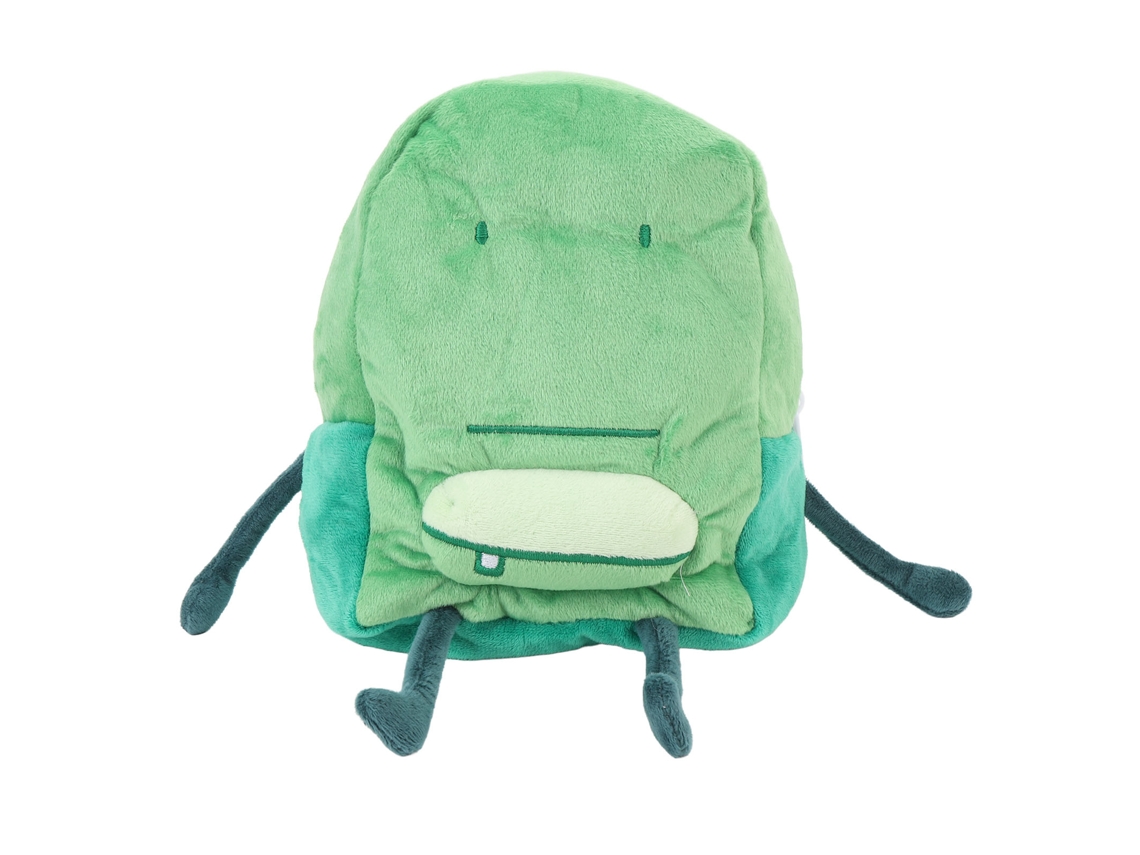 Mochila de peluche verde con algodón PP, cómoda y encantadora para decorar.