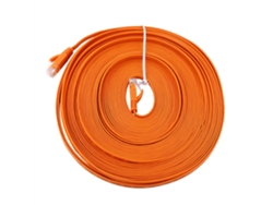 Cable Plano Utp De Parche De Red Rj45 Cat6 Ethernet Para Router Lan 1000m 15m Naranja