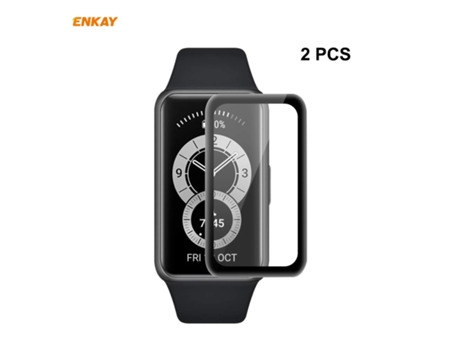 Huawei Band 6 / Honor Band 6 2 piezas ENKAY Hat-Prince 3D Pantalla completa Pieza de borde suave + Película protectora de pantalla PMMA HD