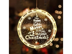 Decoraciones Luminosas Led Para Ventanas Con Ventosa, Luces De Cortina Navideñas