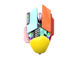 Ratón inalámbrico para juegos YIZHOOD M7 RGB USB 2,4G 3200 DPI 7 botones programables para jugadores de PC en color