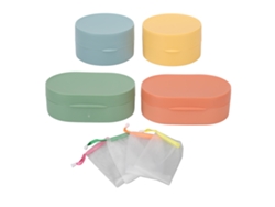 4pcs Fundas De Jabón Portátiles Con Redes Espumantes