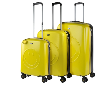 Juego De Maletas Pc SMILEY ORIGINALS SMILEY ORIGINALS amarillo-negro (48X71x30 Cm - 88L)