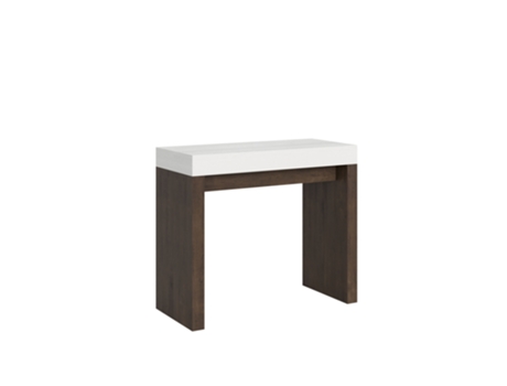 Consolas Roxell Mix Extensible hasta 300 cm ITAMOBY (90 x 40 x 77 cm - Paneles de Melamina - Fresno Blanco-Nogal)