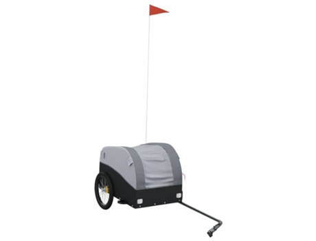 Remolque para bicicleta hierro VIDAXL negro y gris (30 kg)