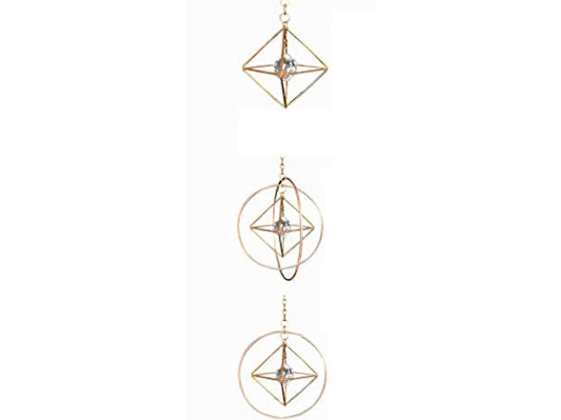 Atrapasol colgante de cristal con forma de jaula, creador de arcoíris, decoración de pared, juego de 3 piezas
