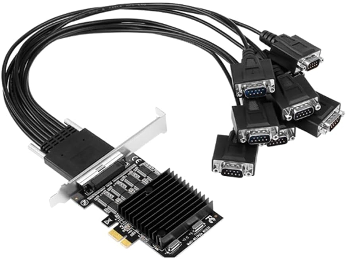 Tarjeta De Expansión De Control Serie Db9 Rs232 De 8 Puertos Pcie Con Chipset Pci-express Com