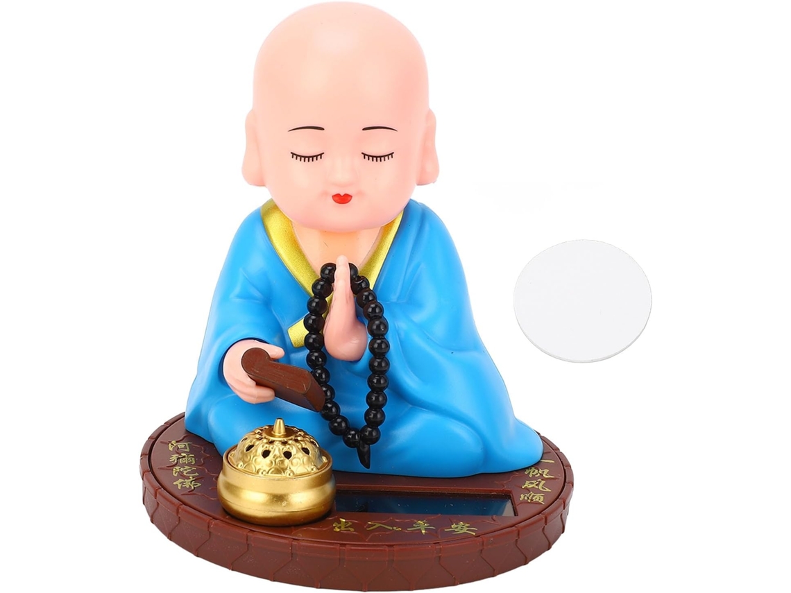 Figura De Monje Pequeño, Interior De Coche Solar, Adorno De Buda, Movimiento Automático