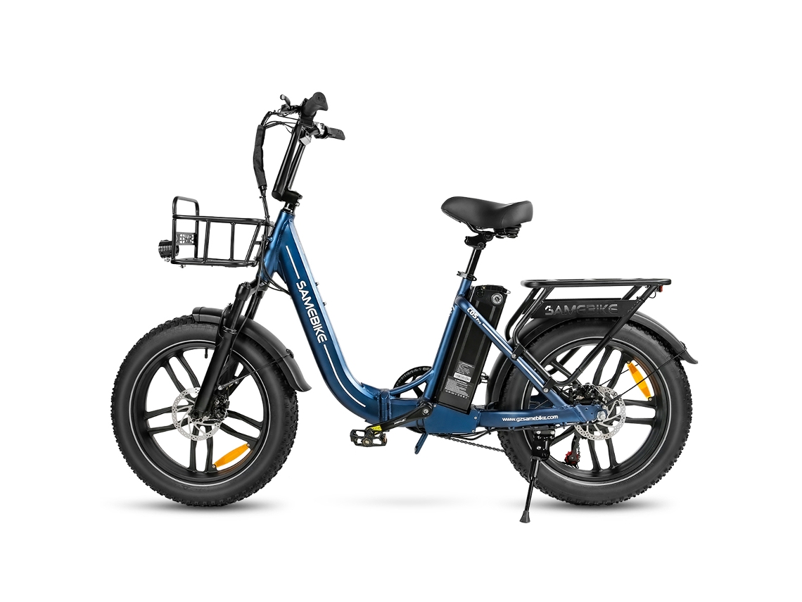 Bicicleta eléctrica Samebike C05 Pro Azul Motor 500w 36v Alto Máximo 25°