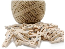 MEOIRUERY Mini cordel de fibra natural, cordel de madera sin pintar para manualidades, cordel biodegradable para uso doméstico, ideal para decoración DIY y para
