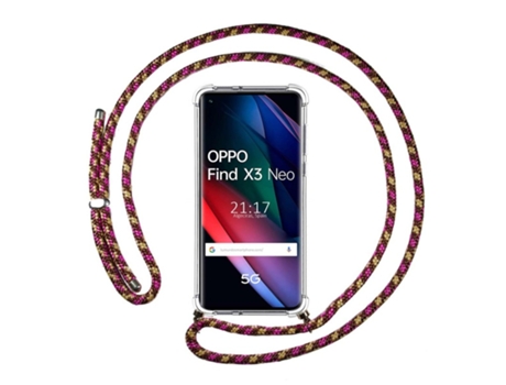 Carcasa Oppo Find X3 Neo 5G TUMUNDOSMARTPHONE Colgante Rosa