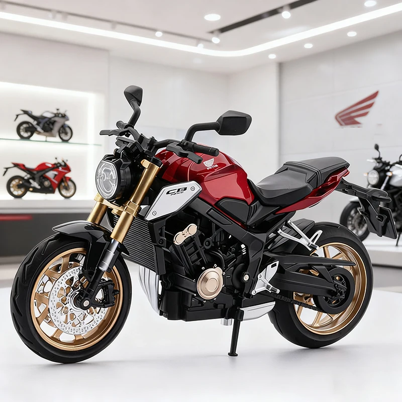 (vermelho) Miniatura De Motocicleta Colecionável Em Escala 1:12, Feita Em Metal Fundido Com Embreagem Elétrica.