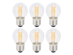Bombillas Led G45 E27 De Cristal Transparente, Estilo Vintage, Con Filamento Y Luz Cálida (6w).
