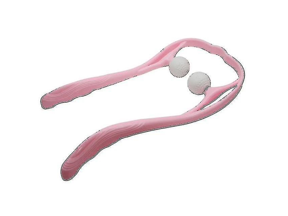 Herramienta De Masaje Dual Para Cuello Y Hombros Alivia Presión Manos Control Mecánico Rosa