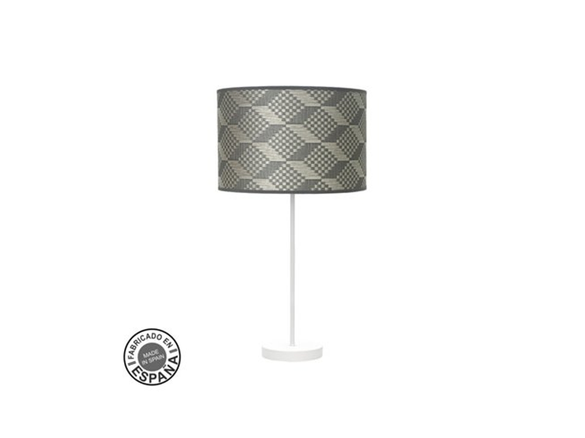 Sobremesa Alto 1xe27 Blanco Tetris Gris 63x30x30cm Moda